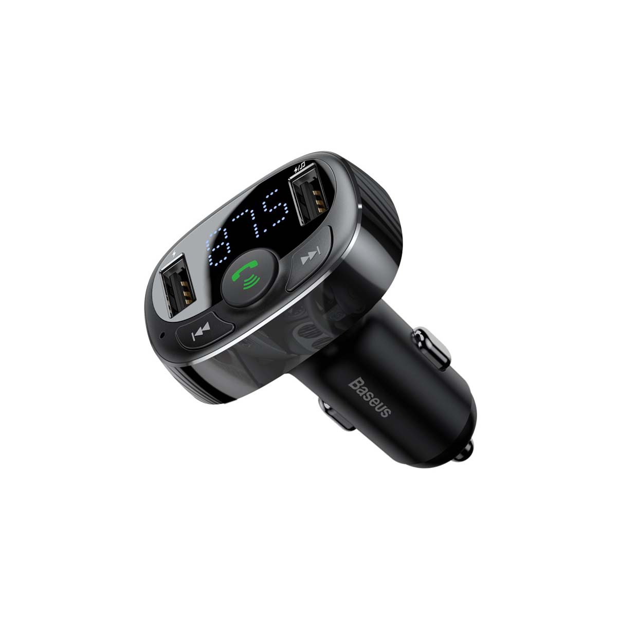 FM Трансмитер BASEUS MP3 17W, QC,3.4A, 2xUSB-A,