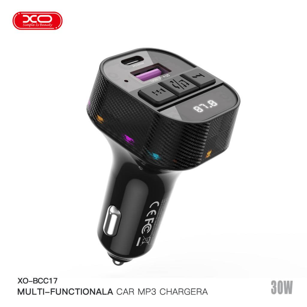 FM Трансмитер XO MP3, 30W, USB-A + USB-C - Image 3