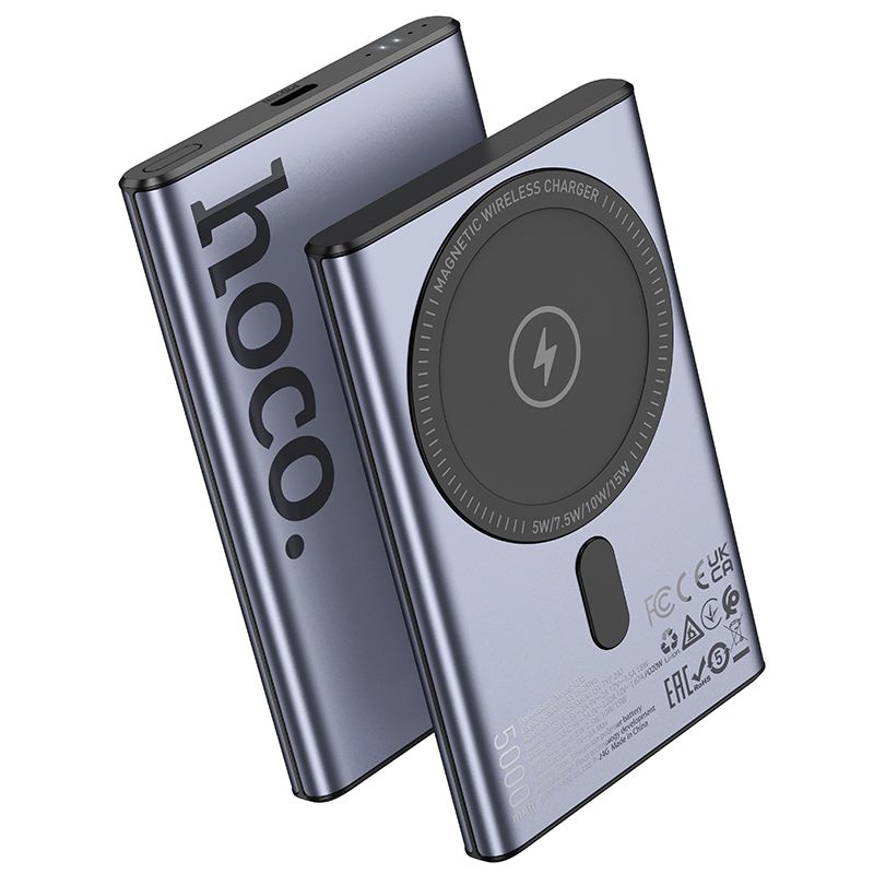 Външна батерия, съвместима с MagSafe Hoco 5000 mAh QC PD 20W