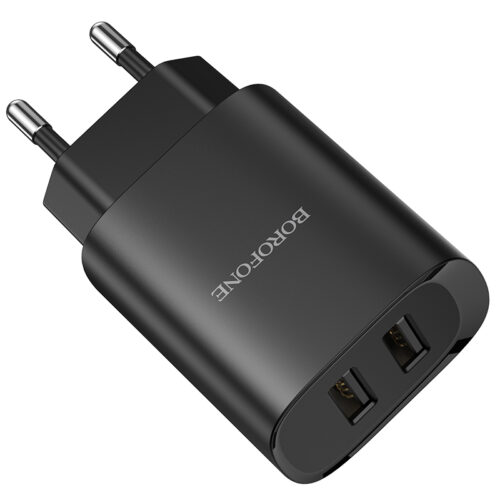 Зарядно у-во 220V Borofone BN2 Super - 2xUSB - 2,1A черно - Image 2