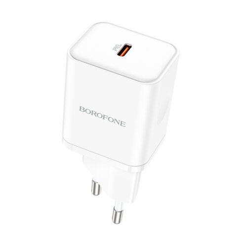 Зарядно у-во 220V Borofone BN7 USB-C, QC3.0, PD20W , Бял