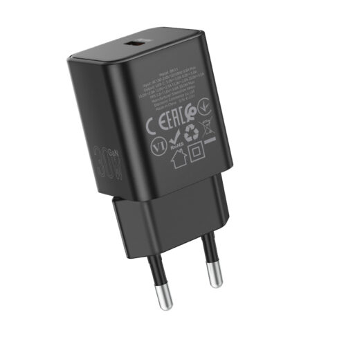 Зарядно у-во 220V Borofone BN13 - Type C PD 30W, черно - Image 2