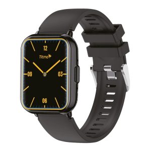 Смарт часовник TITMO E-100 с Bluetooth разговори, черен